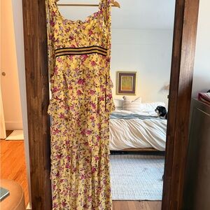 For Love And Lemons Maison Maxi Dress in Yellow Floral